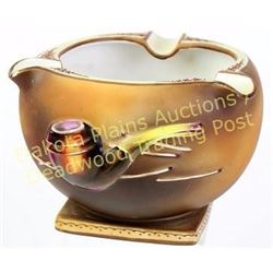 Fine hand painted large cigar ashtray marked Nippon, 4" X 6" tall, excellent condition.  Est. 125-25