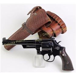 S&W Model 1950 Target .44 S&W special SN 5141819 pre model 24 revolver, 6 1/2" barrel, serrated rib,