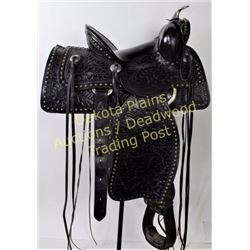 Minty large square skirt saddle stamped Western Saddlery Denver Co. This handsome 8 string full flor