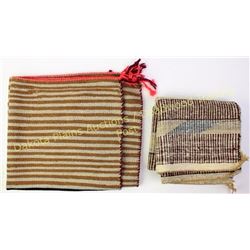 Collection of 2 Navajo rugs both fine condition, 29  X 32  and 20  X 39 .  Est. 200-375