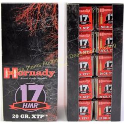 20 full boxes Hornady .17 HMR 20 grain ammo 1000 rounds total.  Est. 150-275