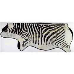 Large Zebra hair on with felt backing 89" long, shows some areas of loss.  Est. 25-100