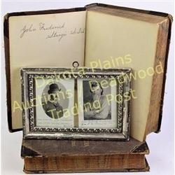 Collection of 4 includes 2 photos of early Sturgis Meade County S.D. pioneer, character and store ow