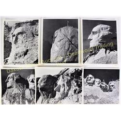 Collection of 13) - 8" X 10" photos all of Mt. Rushmore showing progression from start to finish. On
