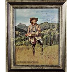Collection of 2 includes signed photo of Buffalo Bill Cody's grandson Fred Garlow posed with Winches