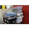 Image 2 : LOT OF STORAGE TOTES AND LIDS