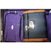 Image 2 : CAMBRIDGE TRAVEL SUITCASE AND CASE WITH COMBO LOCK AND SOFT SIDE GUITAR CASE AND FOLDING CARRY ALL C