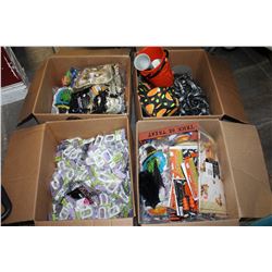 FOUR BOXES OF HALLOWEEN DECORATIONS