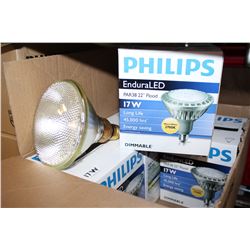 LARGE LOT OF PHILLIPS FLOOD LIGHT BULBS APPROX 136 BULBS