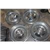 Image 1 : FOUR VINTAGE METAL HUBCAPS