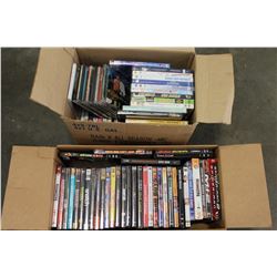 TWO BOES OF DVDS AND CDS