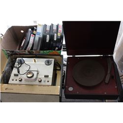 SPARTAN RECORD PLAYER AND REEL TO REEL AND MOVIES