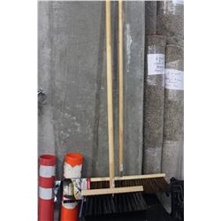 TWO NEW PUSH BROOMS