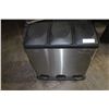 Image 2 : STAINELESS THREE BIN GARBGE CAN