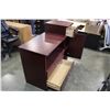Image 2 : CHERRY FINISH TIERED STORAGE CABINET
