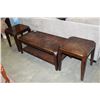 Image 1 : NEW HOME ELEGANCE MODERN 3 PIECE MAHOGANY COFFEE TABLE SET, RETAIL $399