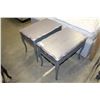Image 2 : TWO GREY AND SILVER PAINTED FRENCH PROVINCAL ENDTABLES