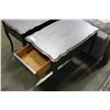 Image 3 : TWO GREY AND SILVER PAINTED FRENCH PROVINCAL ENDTABLES