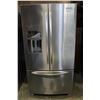 Image 1 : KITCHEN AID STAINLESS DOUBLE DOOR FRIDGE WITH WATER AND ICE AND SLIDE OUT FREEZER DRAWER WORKING