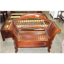 WOOD STORAGE BENCH