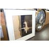 Image 1 : CONVEX GLASS PICTURE AND UNIQUE FRAMED WOOD PICTURE
