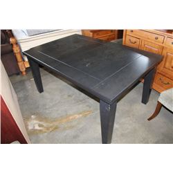 NEW HOME ELEGANCE MODERN DRK FINISH DINING TABLE WITH HIDDEN LEAF, RETAIL $1199