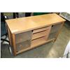 Image 1 : OAK FROSTED GLASS SERVER