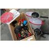 Image 1 : BOX OF KITCHEN AID POTS AND BETTY CROCKER UTENSILS