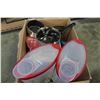 Image 2 : BOX OF KITCHEN AID POTS AND BETTY CROCKER UTENSILS