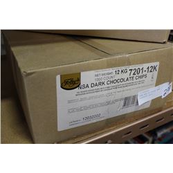 12KG BOX OF FOLEYS DARK CHOCOLATE CHIPS