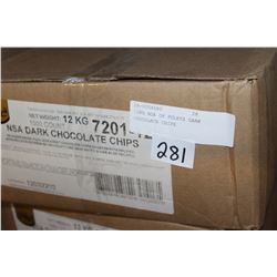 12KG BOX OF FOLEYS DARK CHOCOLATE CHIPS