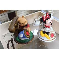 MINNIE MOUSE AND WINNIE THE POOH PHONES