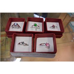 LOT OF FIVE DINNER RINGS