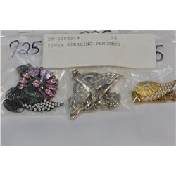 FIVER STERLING PENDANTS