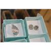 Image 2 : LOT OF TWO DINNER RINGS AND TWO PAIR OF EARRINGS