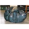 Image 2 : GLASS TOP BEAR COFFEE TABLE