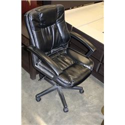 BLACK LEATHER OFFICE CHAIR