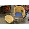 Image 1 : WICKER CHAIR AND BASKET