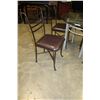 Image 2 : ROUND METAL BASE GLASSTOP TABLE AND 4 CHAIRS