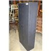 Image 2 : 2 DOOR BLACK STORAGE CABINET