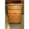 Image 1 : PINE 5 DRAWER HIGHBOY DRESSER