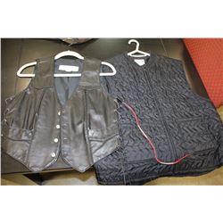 HEATED VEST AND LEATHER VEST