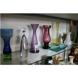 LOT OF COLORED GLASSWARE