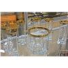Image 1 : GOLD TRIMMED ICE BUCKET AND 6 GLASSES