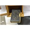 Image 2 : RELIGIOUS CASE WITH 100 YEAR OLD BIBLE AND RELIGIOUS ITEMS