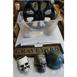 HALLOWEEN ITEMS AND SKULLS