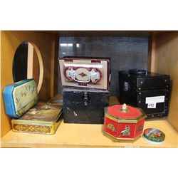 VINTAGE TINS AND STORAGE CASES