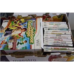 TRAY OF WII GAMES