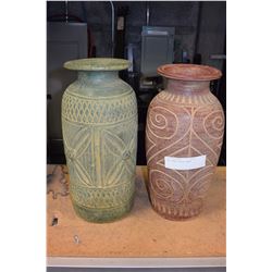 TWO TERRA COTTA VASES