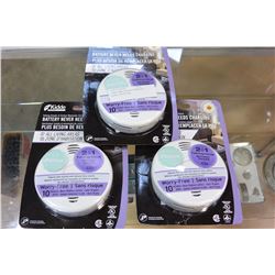 THREE NEW CARBON MONOXIDE SMOKE DETECTORS